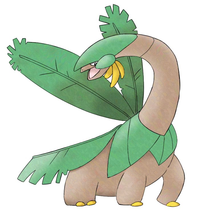 1kcrane's tweet photo. トロピウス
 #毎日1匹ポケモン描く https://t.co/CkhLOXQzBG