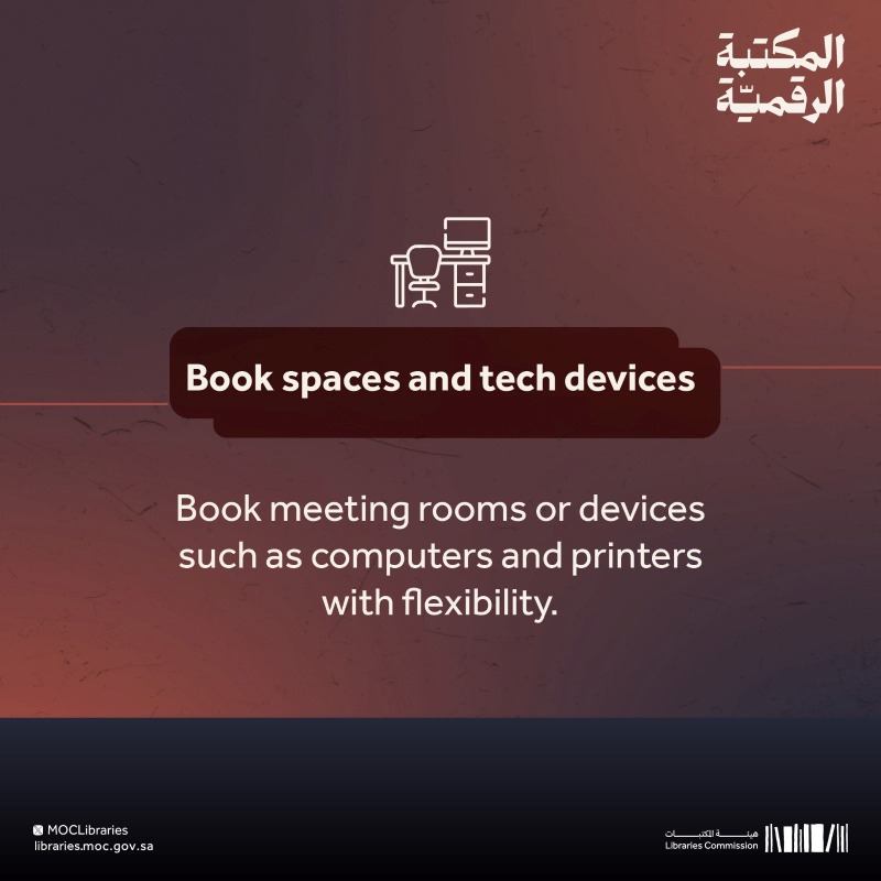 MOCLibraries's tweet photo. Explore innovative services with our Digital Library! 📚✨
Borrow books, book events, and enjoy diverse digital content, and all designed to fuel your passion for knowledge
#LibrariesCommission