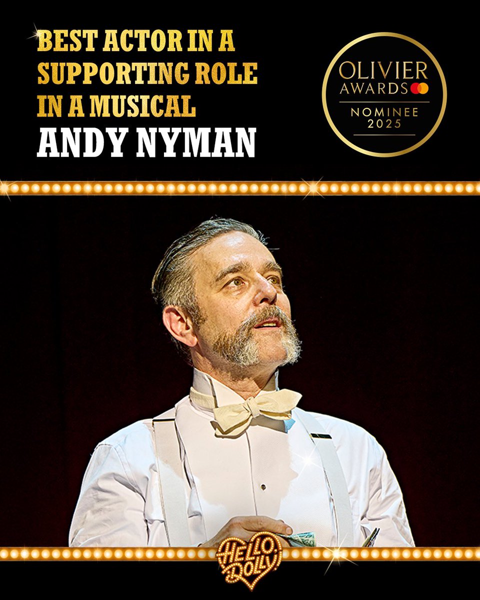 HELLO, DOLLY! (@hellodollyldn) on Twitter photo We’re delighted to have been nominated for:
⭐ BEST MUSICAL REVIVAL
⭐ BEST ACTRESS IN A MUSICAL
⭐ BEST ACTOR IN A SUPPORTING ROLE IN A MUSICAL
@olivierawards <a href="/londontheatre/">LondonTheatre.co.uk</a> 🤩
#HelloDolly #OlivierAwards #ImeldaStaunton <a href="/andynyman/">Andy Nyman</a> We’re delighted to have been nominated for:
⭐ BEST MUSICAL REVIVAL
⭐ BEST ACTRESS IN A MUSICAL
⭐ BEST ACTOR IN A SUPPORTING ROLE IN A MUSICAL
@olivierawards <a href="/londontheatre/">LondonTheatre.co.uk</a> 🤩
#HelloDolly #OlivierAwards #ImeldaStaunton <a href="/andynyman/">Andy Nyman</a>