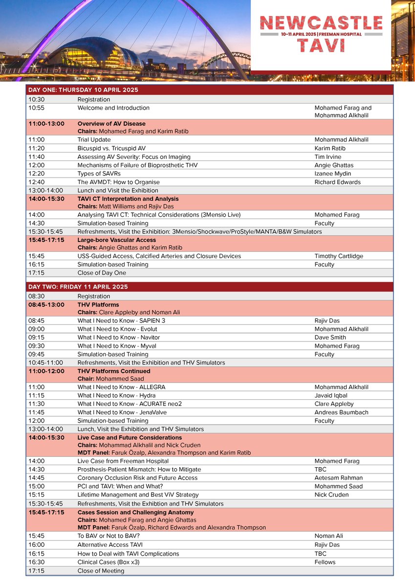 Millbrook Medical Conferences (@millbrookmed) on Twitter photo The programme for Newcastle TAVI 2025 is live!
Join us for two full days of expert-led education📚 and earn 12 CPD credits🏅, accredited by the Federation of the <a href="/RCPhysicians/">Royal College of Physicians</a> of the UK
Don't miss out—register now!
👉millbrook-events.co.uk/event/Newcastl…
#NewcastleTAVI The programme for Newcastle TAVI 2025 is live!
Join us for two full days of expert-led education📚 and earn 12 CPD credits🏅, accredited by the Federation of the <a href="/RCPhysicians/">Royal College of Physicians</a> of the UK
Don't miss out—register now!
👉millbrook-events.co.uk/event/Newcastl…
#NewcastleTAVI