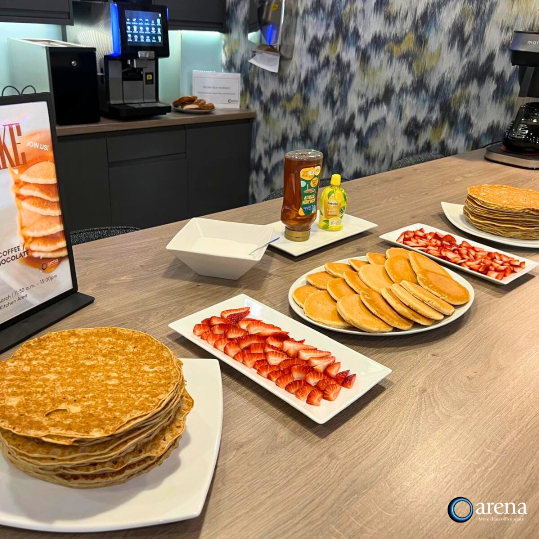 Happy Pancake Day! 🥞

The Arena community has been indulging in some delicious treats to celebrate the occasion 😋

#Arena #ArenaOffices #OfficeSpace