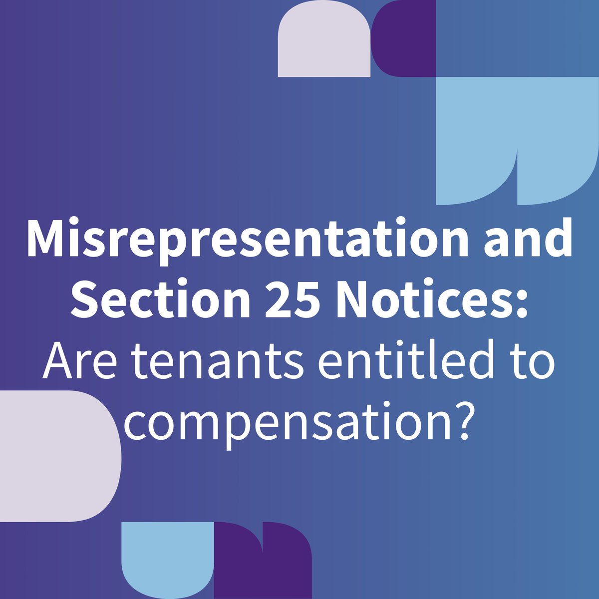 When faced with a Section 25 notice opposing renewal, a tenant has a choice as to whether to accept the notice or challenge that opposition and issue court proceedings. Ros Monk looks at the legal position and the options available to tenants.
Read blog: bit.ly/41FLYcT