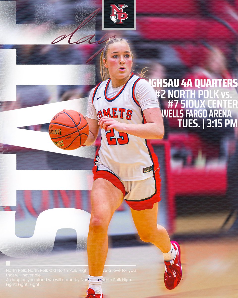 COMET NATION... ITS GAME DAY!!!

State Quarterfinal Edition

Game info ighsau.org/news/2025-stat…

#GoComets #WeAreNorthPolk