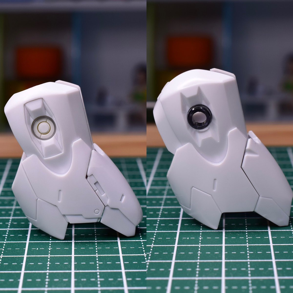 悩ましいビット装着部も彫り込みとプラ板で。