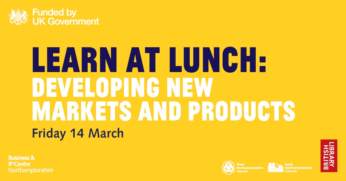 Learn at Lunch with BIPC Northants! 📚

Do you think your product could thrive in a new market? Join our upcoming Learn at Lunch webinar, where we’ll explore the best ways to drive innovation and how to go about it.

Book now: eventbrite.co.uk/o/business-ip-…

#UKSPF #BuildYourBusiness