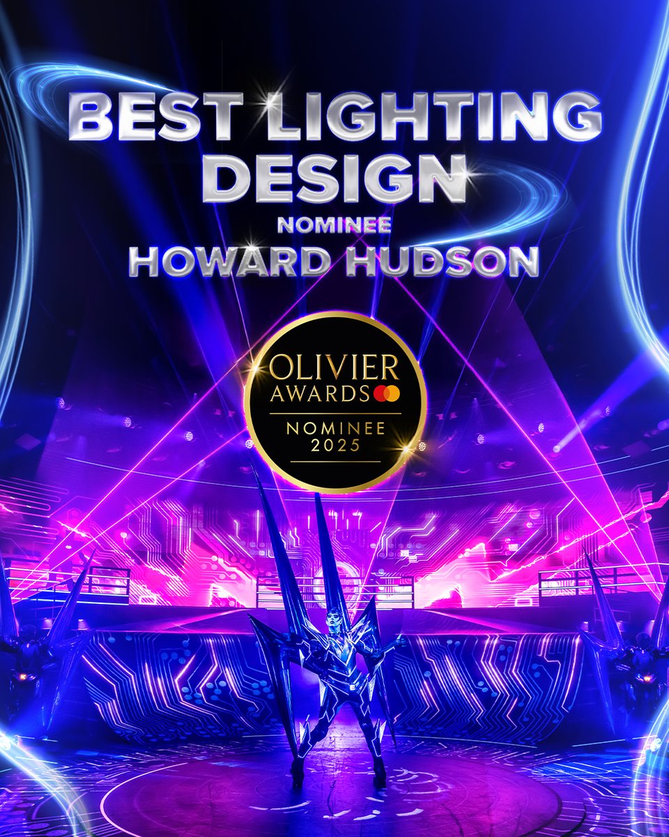 We're thrilled that @howardhudsonlighting has been nominated for 'Best Lighting Design' on #StarlightExpress at the 2025 @olivierawards 💫