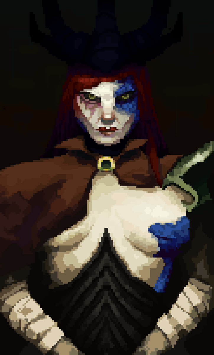 I drew my friend's oc #pixelart #ドット絵