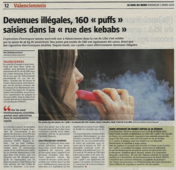 Le 26 février, le parquet du #TJValenciennes a participé à une opération CODAF d’ampleur dans deux coiffeurs, trois épiceries et trois fast food de Valenciennes, permettant l’ouverture d’une dizaine de procédures pénales