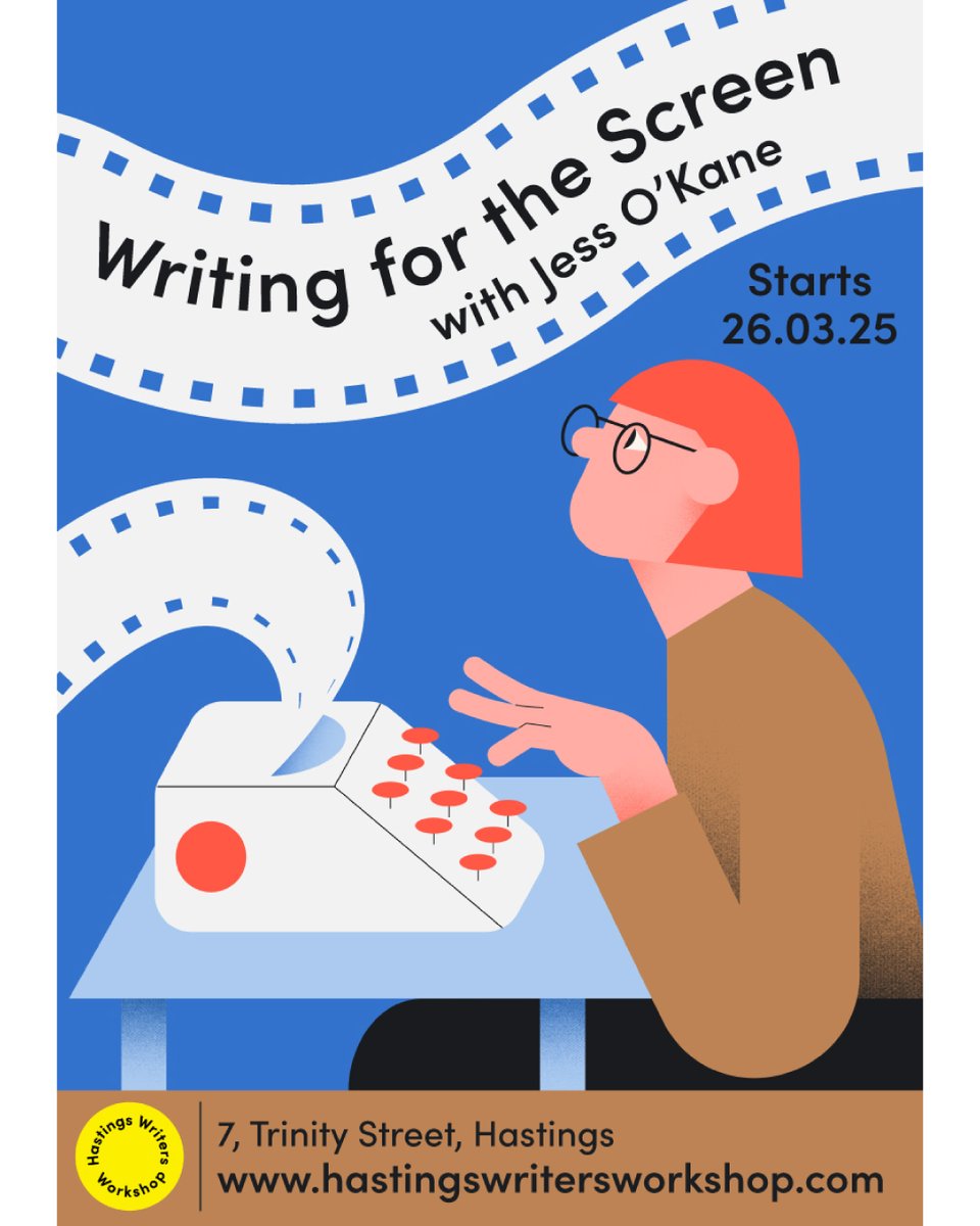 Join Jess O’Kane (writer of the forthcoming Bad Apples, starring Saoirse Ronan) for an 8 week course exploring the art &amp; technique of screenwriting. Suitable for those writing for either TV or film, reduced price spots available for those on a low income hastingswritersworkshop.com/courses/p/writ…