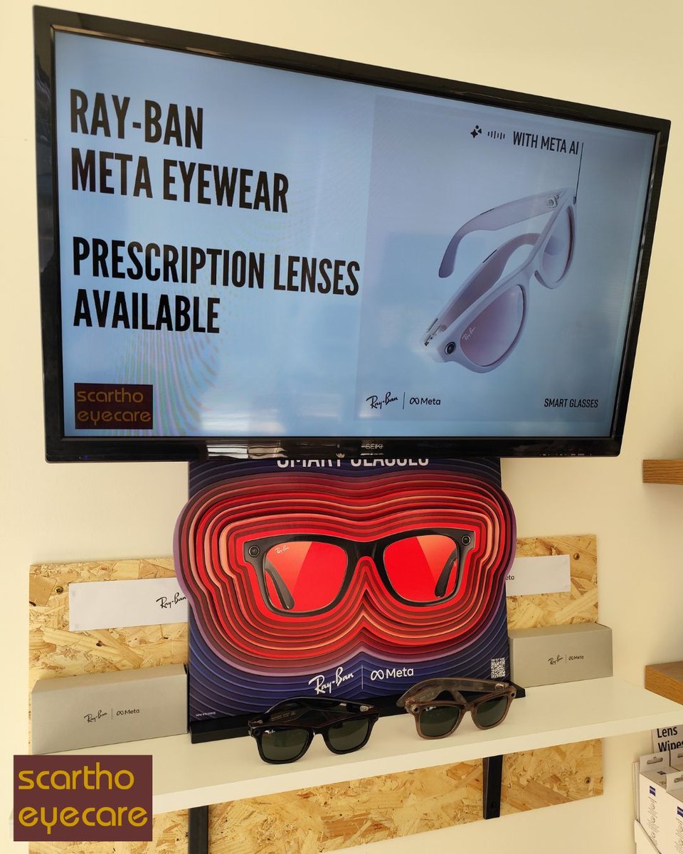 scarthoeyecare's tweet photo. 🌟 **Exciting News!** 🌟
Introducing the latest in eyewear innovation: **Ray-Ban Meta Glasses** now available with prescription lenses at Scartho Eyecare! 🤓✨
#RayBanMeta #SmartGlasses #PrescriptionLenses #ScarthoEyecare #EyewearInnovation #StayConnected #StyleAndTech https://t.co/gZk2cVdNEE