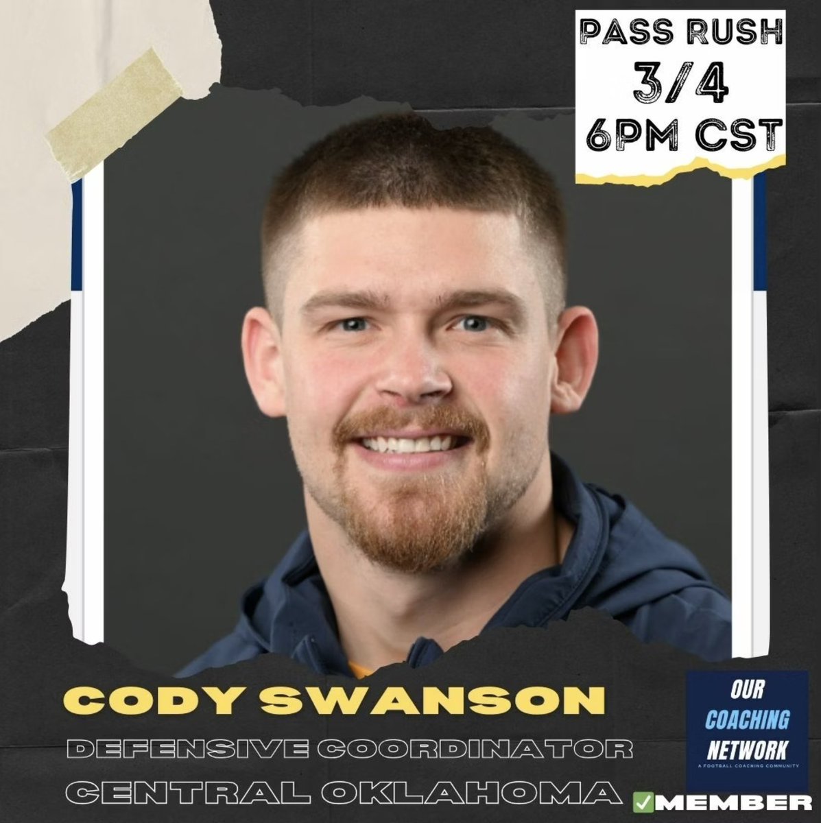 🏈Pass Rush Development🏈

We're LIVE on the Network tonight with <a href="/Coach_Swanson1/">Cody Swanson</a> as part of our Pass Rush Development Series👏

Topic: Developing Blitz’s &amp; Simulators to Attack Pass Protections✅

Coaches can RSVP now/Join us Below👇
members.ourcoachingnetwork.com/events/cody-sw…