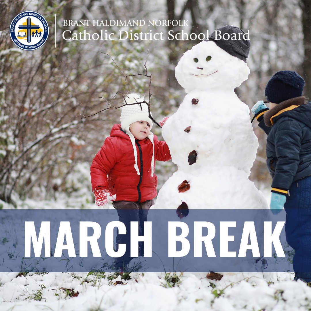 March Break is March 10-14, 2025.