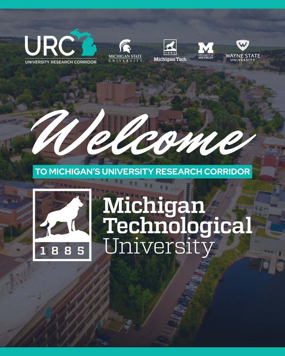 Michigan's URC (@urcmich) on Twitter photo Michigan's URC is expanding to include Michigan Technological University, our state’s newest R1 designated university!
<a href="/michigantech/">Michigan Tech</a> joins <a href="/michiganstateu/">MSU</a>, <a href="/UMich/">University of Michigan</a> & <a href="/waynestate/">Wayne State University</a>, marking the first addition to the URC since its formation. Learn more at bit.ly/4iodSj5. Michigan's URC is expanding to include Michigan Technological University, our state’s newest R1 designated university!
<a href="/michigantech/">Michigan Tech</a> joins <a href="/michiganstateu/">MSU</a>, <a href="/UMich/">University of Michigan</a> & <a href="/waynestate/">Wayne State University</a>, marking the first addition to the URC since its formation. Learn more at bit.ly/4iodSj5.