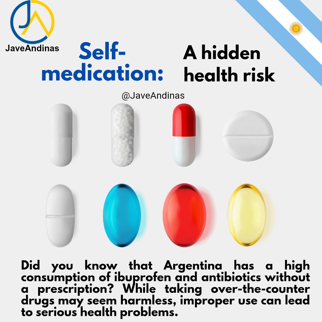 JaveAndinas's tweet photo. ⚠️ Risks of Self-Medication:
❌ Antibiotic resistance – Overuse of antibiotics can make infections harder to treat.
❌ Liver and kidney damage – Painkillers like ibuprofen and paracetamol can cause toxicity if taken excessively.

#HealthAwareness #MedicalAdvice #YourHealthMatters https://t.co/PI1aOlcam4