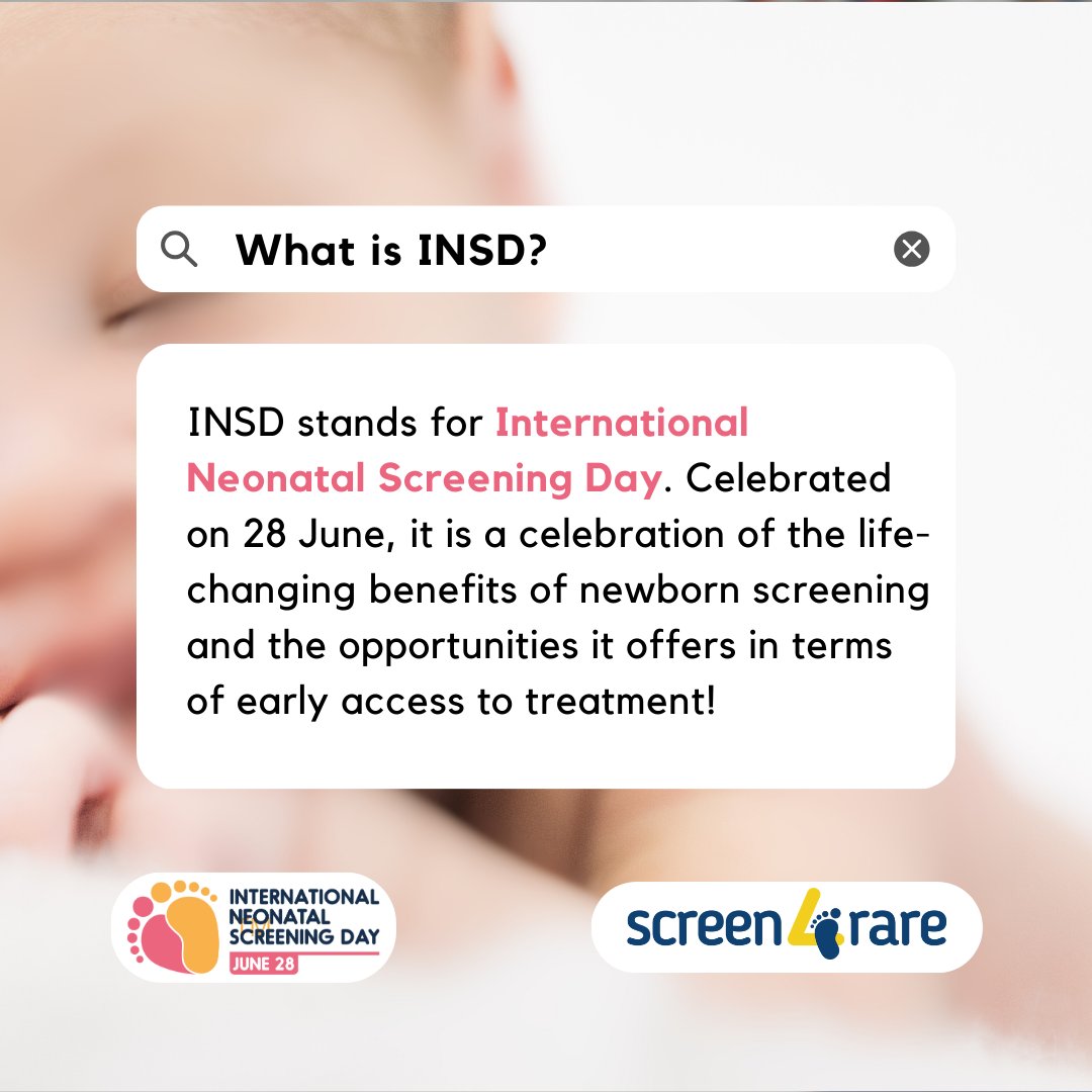Neonatal screening is a game changer when it comes to accessing timely diagnosis and appropriate treatment for those with serious and sometimes life-threatening disorders.  

This is why we celebrate #INSD!