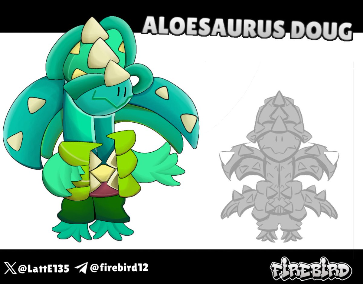 lattE135's tweet photo. @xwhitebrim -ALOESAURUS DOUG

My new (already second) concept for this contest from prince sprout🔥 https://t.co/ceaNyMNFYG