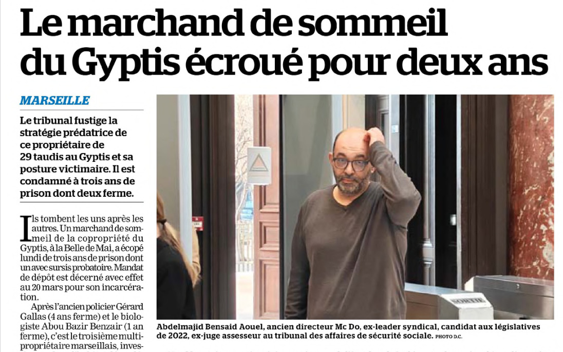 patrick_amico's tweet photo. Notre lutte contre les marchands de sommeil,priorité de @BenoitPayan,porte ses fruits :3 ans de prison,2 fermes ,150 000 € d'amende contre mr Bensaid Aouel après celle de mr Gallas,5 ans de prison,4 fermes,75 000 € d'amende et mr Benzair,1 an ferme. La ville est partie civile. https://t.co/iU5Uu8HVvN