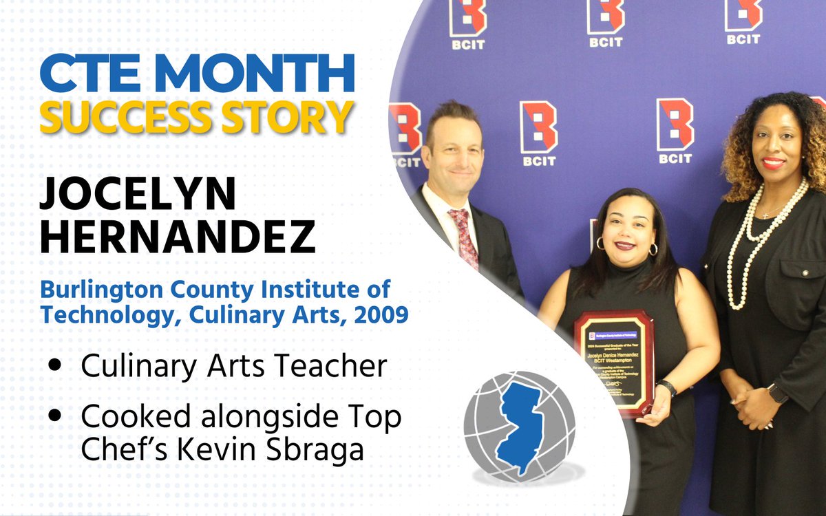 CareerTechNJ (@careertechnj) on Twitter photo We have so many #CTE successful graduates, that we are extending our spotlights past #CTEMonth to share a few more. <a href="/BCITTWEETS/">BCITTweets</a> honored an alumna turned Culinary Arts instructor, Jocelyn Hernandez. She returned to campus to inspire the next generation: tinyurl.com/y77b42b7 We have so many #CTE successful graduates, that we are extending our spotlights past #CTEMonth to share a few more. <a href="/BCITTWEETS/">BCITTweets</a> honored an alumna turned Culinary Arts instructor, Jocelyn Hernandez. She returned to campus to inspire the next generation: tinyurl.com/y77b42b7