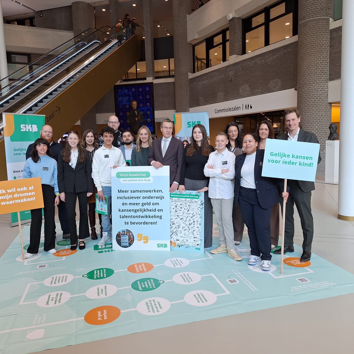 Het Samenwerkingsverband Kansengelijkheid en Burgerschapsonderwijs (SKB) heeft vanmiddag de petitie "Meer samenwerken, inclusiever onderwijs en meer geld om kansengelijkheid en talentontwikkeling te bevorderen" aangeboden aan leden van de commissie <a href="/OCW_TK/">Vaste Commissie OCW Tweede Kamer</a>.