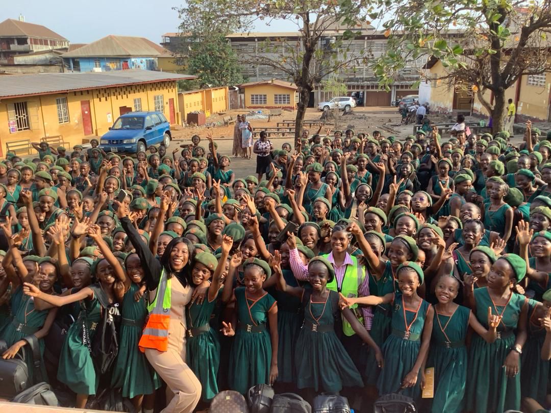 SLIE_Official's tweet photo. ng. Jamilatu, Ing Zouibatu, Ing. Kadiatu, and Ing. Melvina visited and celebrated World Engineering Day 2025 with the pupils of the Annie Walsh Memorial School, inspiring the next generation of engineers!

#WorldEngineeringDay2025

#SLIE

#FutureThroughEngineering https://t.co/K1JYSebLxL