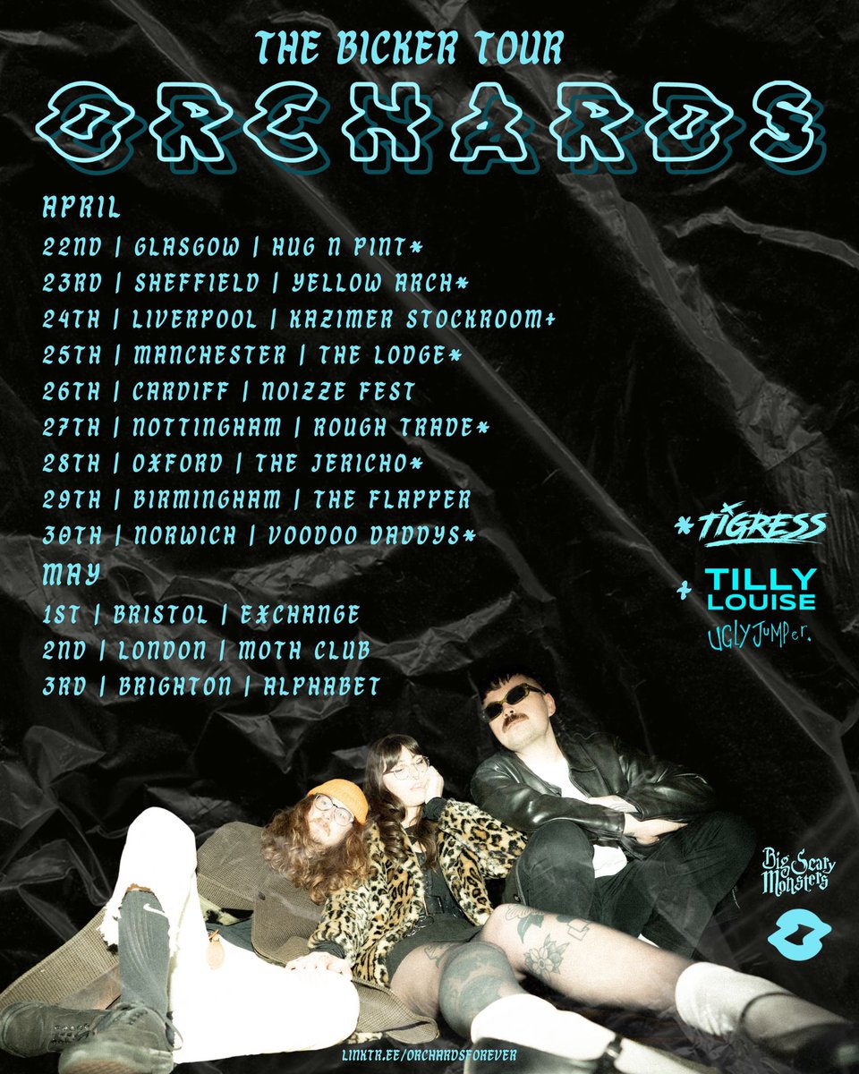 Very happy to announce that <a href="/TIGRESSofficial/">TIGRESS</a> <a href="/tillyloumusic/">tilly louise</a> @uglyjumper will be joining us on the road 🩵🩵🩵 

More support news soon…
