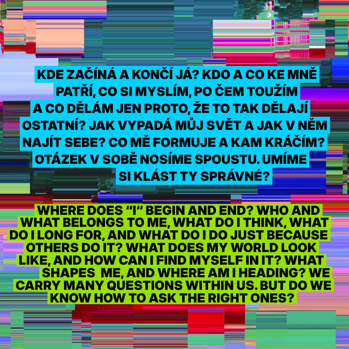 Kde končí vaše opravdové já a začíná vliv ostatních? 

V dalších dnech vám budeme představovat fascinující řečníky, kteří se (nejen) do této otázky pustí už tohle léto na Meltingpotu v rámci tématu IDENTITA. 👥

Tak nás sledujte, ať vám nic neuteče! 🔔

🔗 bit.ly/ChciNaMeltingp…