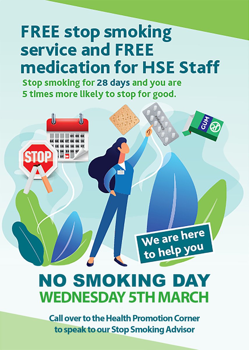 Health Promotion OLOL and Louth County Hospital (@healthpromoolol) on Twitter photo Tomorrow is no smoking day why not call over to the health promotion corner to see what help is available to finally kick the habit <a href="/OLOLM4E/">Magnet4EuropeOLOL</a> <a href="/NursingOlol/">OLOLNursing</a> <a href="/ololed1/">ololed</a> <a href="/OLOLMat_Unit/">@OLOLMaternityUnit</a> <a href="/OLOLanaesthesia/">Drogheda Anaesthesia</a> <a href="/team_stroke/">Drogheda Stroke Team</a> <a href="/Oncology_Unit/">Oncology Unit Drogheda</a> Tomorrow is no smoking day why not call over to the health promotion corner to see what help is available to finally kick the habit <a href="/OLOLM4E/">Magnet4EuropeOLOL</a> <a href="/NursingOlol/">OLOLNursing</a> <a href="/ololed1/">ololed</a> <a href="/OLOLMat_Unit/">@OLOLMaternityUnit</a> <a href="/OLOLanaesthesia/">Drogheda Anaesthesia</a> <a href="/team_stroke/">Drogheda Stroke Team</a> <a href="/Oncology_Unit/">Oncology Unit Drogheda</a>
