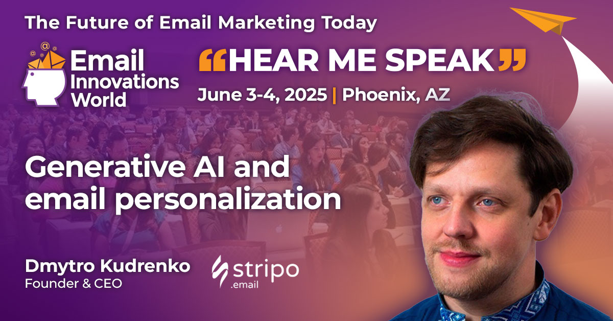 Join <a href="/dkudrenko/">Dmytro Kudrenko</a> at EIWConf 2025 and you’ll learn how to use AI for email personalization and more!