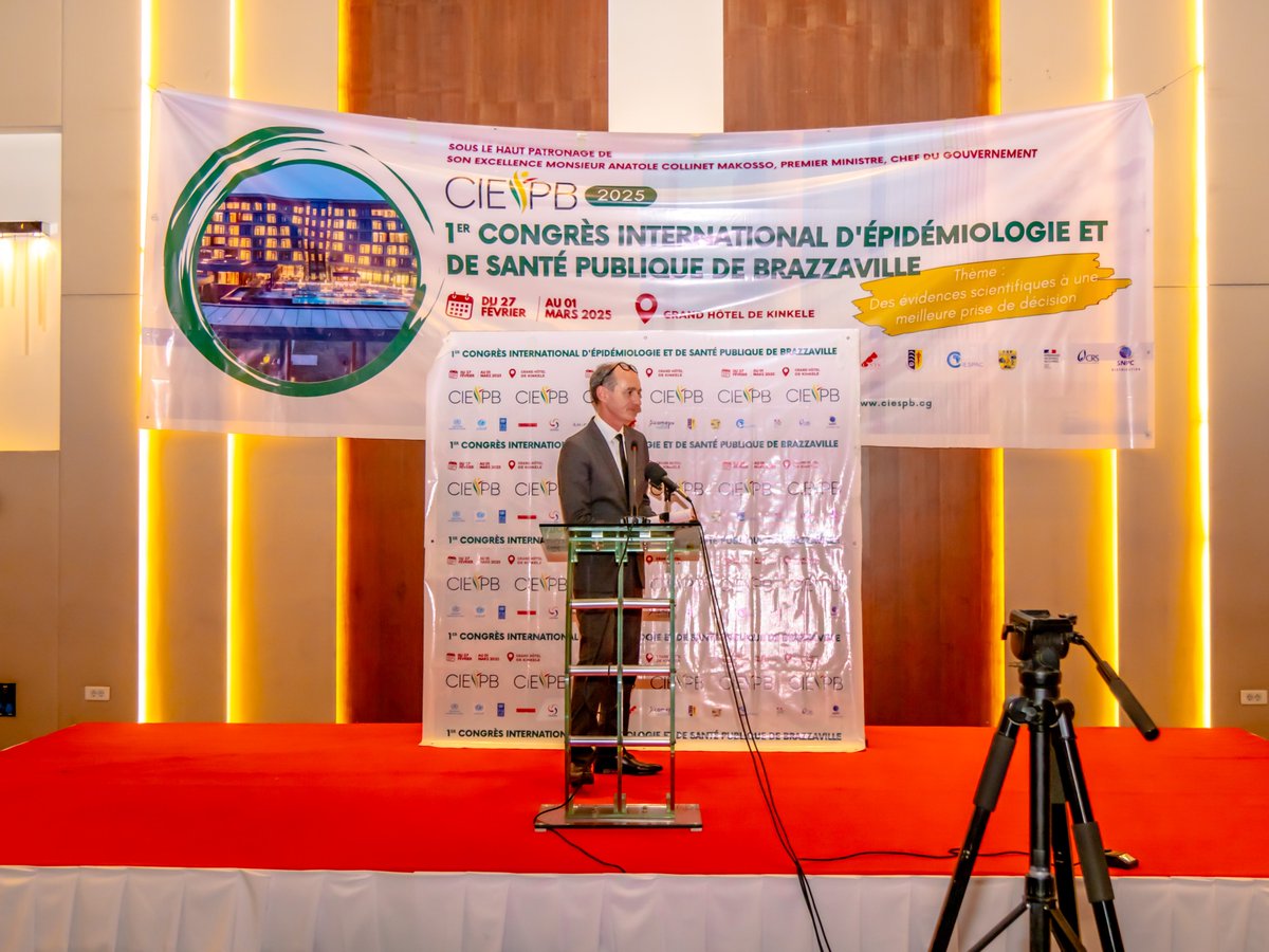 FCRM76255905's tweet image. 1er Congrès d'Épidémiologie et de Santé Publique à Brazzaville. La @FCRM76255905 y a présenté ses travaux sur les maladies infectieuses, les déterminants de la santé et l’efficacité des traitements. Objectif : renforcer la recherche et sensibiliser les décideurs.
#SantéPublique
