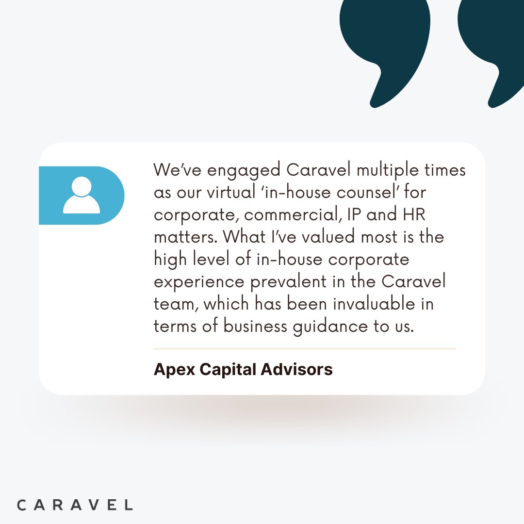 Caravel_Law's tweet image. Thank you, Apex Capital Advisors, for your kind words! Always a pleasure working with you. 

#TestimonialTuesdays