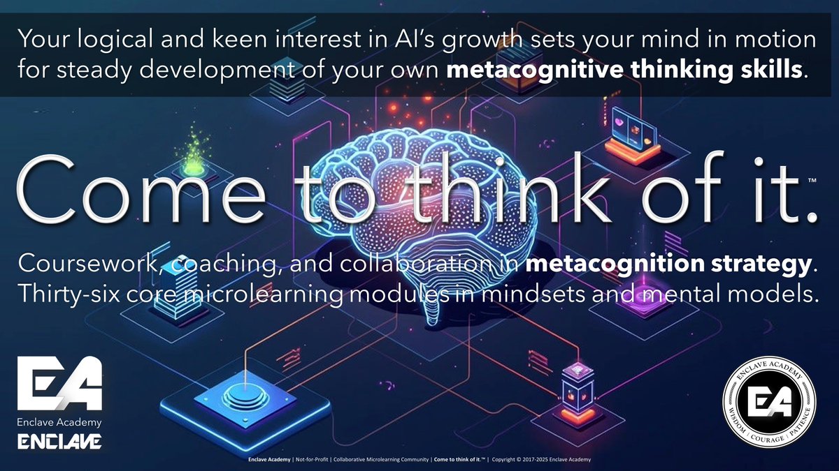 JohnRDallasJr's tweet image. Metacognition—thinking about thinking—represents a beckoning frontier for organizational development. For an increasingly #AI-infused business landscape, organizations must create and nurture psychologically safe work environments for humans to do their #BestEffortThinking (BET).