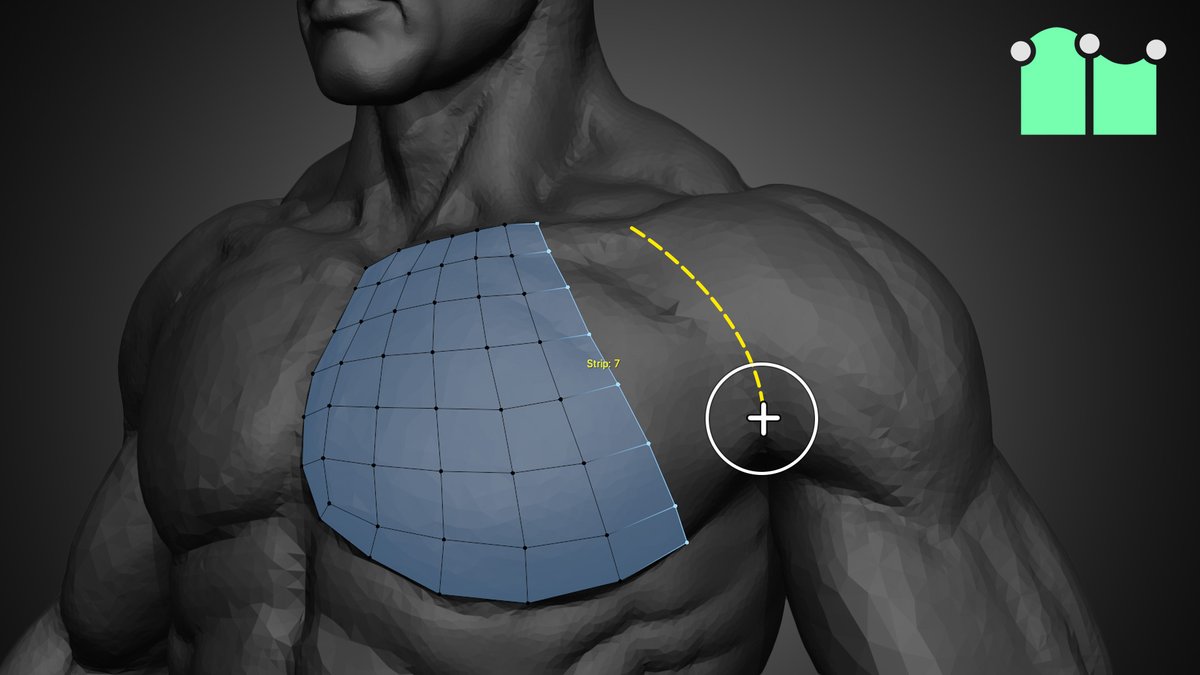 RetopoFlow's tweet image. Strokes has some really nice upgrades in RetopoFlow 4 alpha that make it feel much more natural to sketch out topology. 

Watch this new video to see it in action: youtu.be/X6QjcrN7sU0