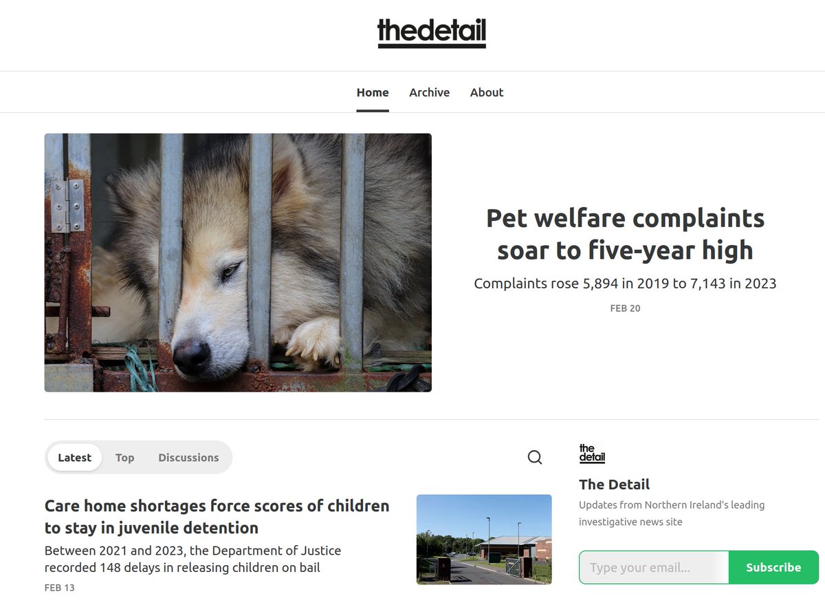 We're on Substack! Sign up here to receive The Detail stories straight to your inbox

thedetailni.substack.com