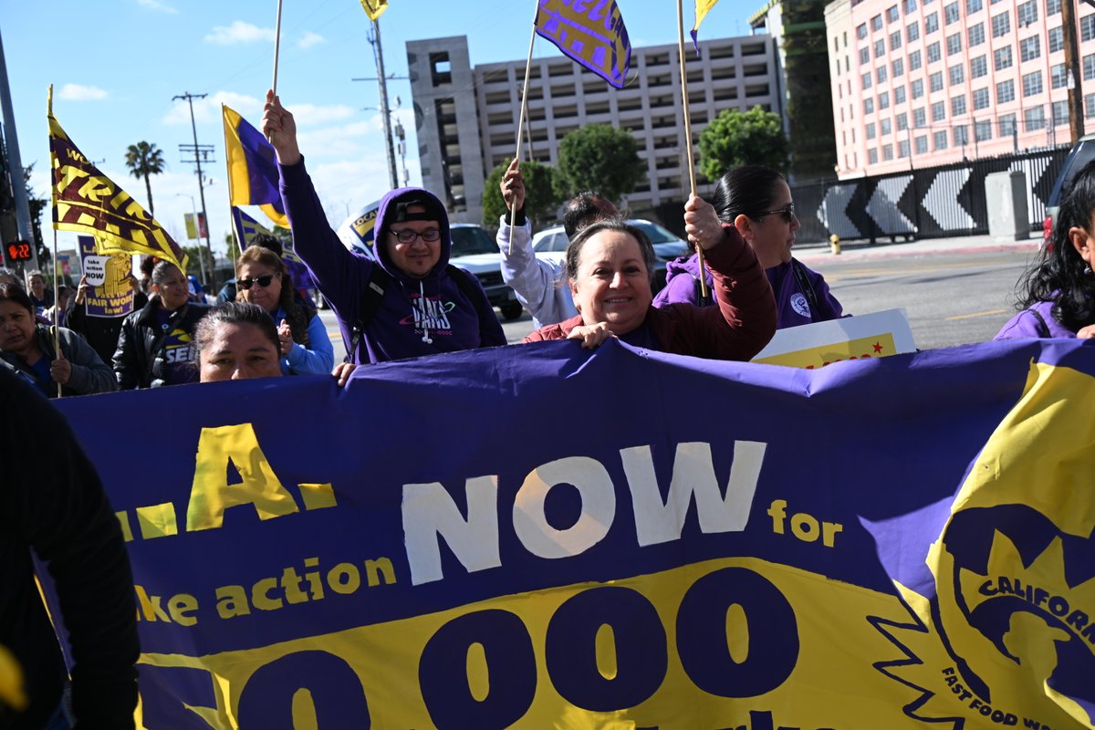 California Fast Food Workers Union (@cafastfoodunion) on Twitter photo BREAKING: McDonald’s workers in Los Angeles are ON STRIKE ahead of the Economic Development and Jobs Committee meeting.
Fast food workers have been demanding a #FastFoodFairWork law in L.A. for months, today it’s on the agenda in <a href="/CurrenDPriceJr/">Curren D. Price, Jr.</a>'s committee.
#UnionsForAll BREAKING: McDonald’s workers in Los Angeles are ON STRIKE ahead of the Economic Development and Jobs Committee meeting.
Fast food workers have been demanding a #FastFoodFairWork law in L.A. for months, today it’s on the agenda in <a href="/CurrenDPriceJr/">Curren D. Price, Jr.</a>'s committee.
#UnionsForAll