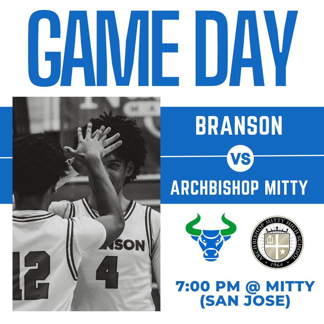 Gameday!! We head south to San Jose to kickoff the first round of Norcals, meet us down there or tune in online to support your Bulls!!

🏀 vs Archbishop Mitty 

📍 Archbishop Mitty (San Jose)

⏰ 7 PM 

📺 NFHS Network