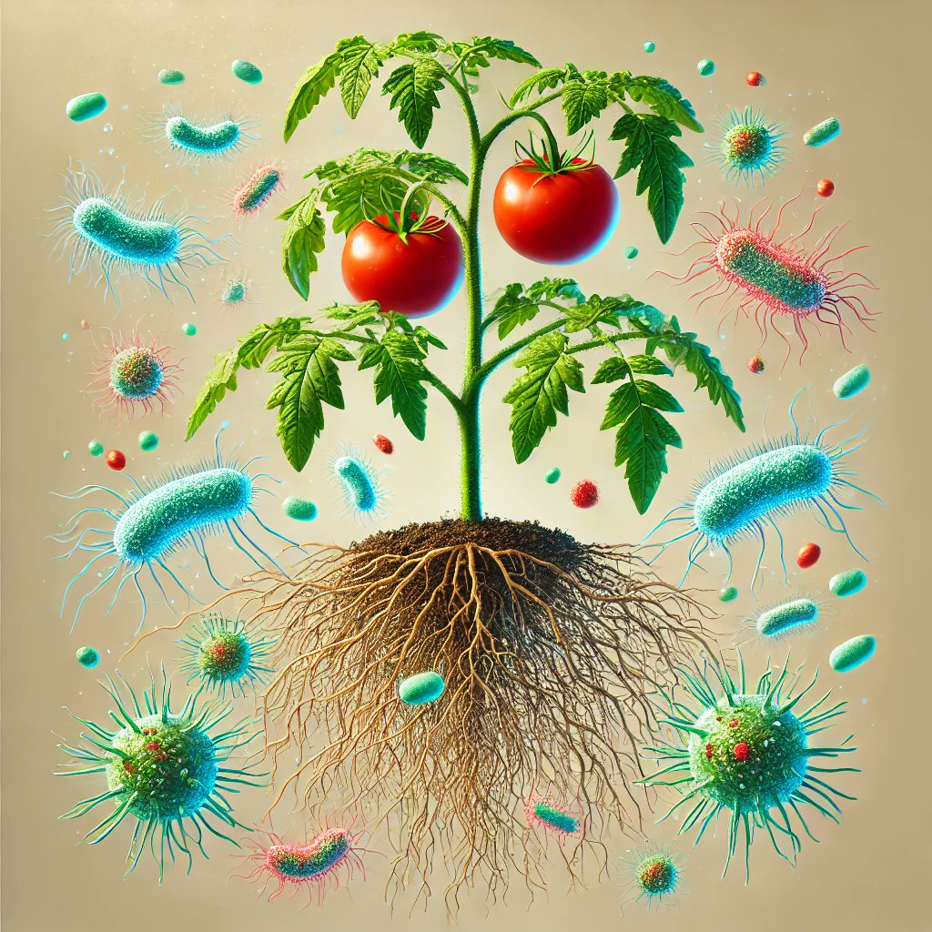 Did you know that plant-associated microbiomes become even more crucial when nutrients are scarce? 🍅🔬 A new study from our laboratory reveals how tomato roots recruit beneficial microbes under nutrient deficiency. Follow  🧵👇