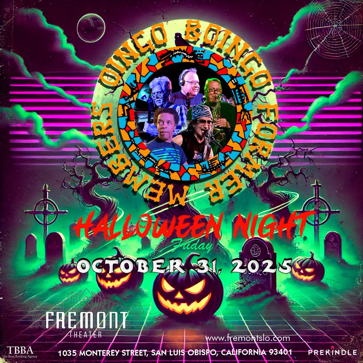 it's that time again! we are so excited to announce our HALLOWEEN 💀SHOW FRIDAY OCTOBER 31ST 🎃at the Fremont Theater in San Luis Obispo, CA performing all your Oingo Boingo classic and favorite tunes 🦇⚰️

1035 MONTEREY STREET, SLO, CA

Tickets On Sale Friday March 7 @ 10am 💀
