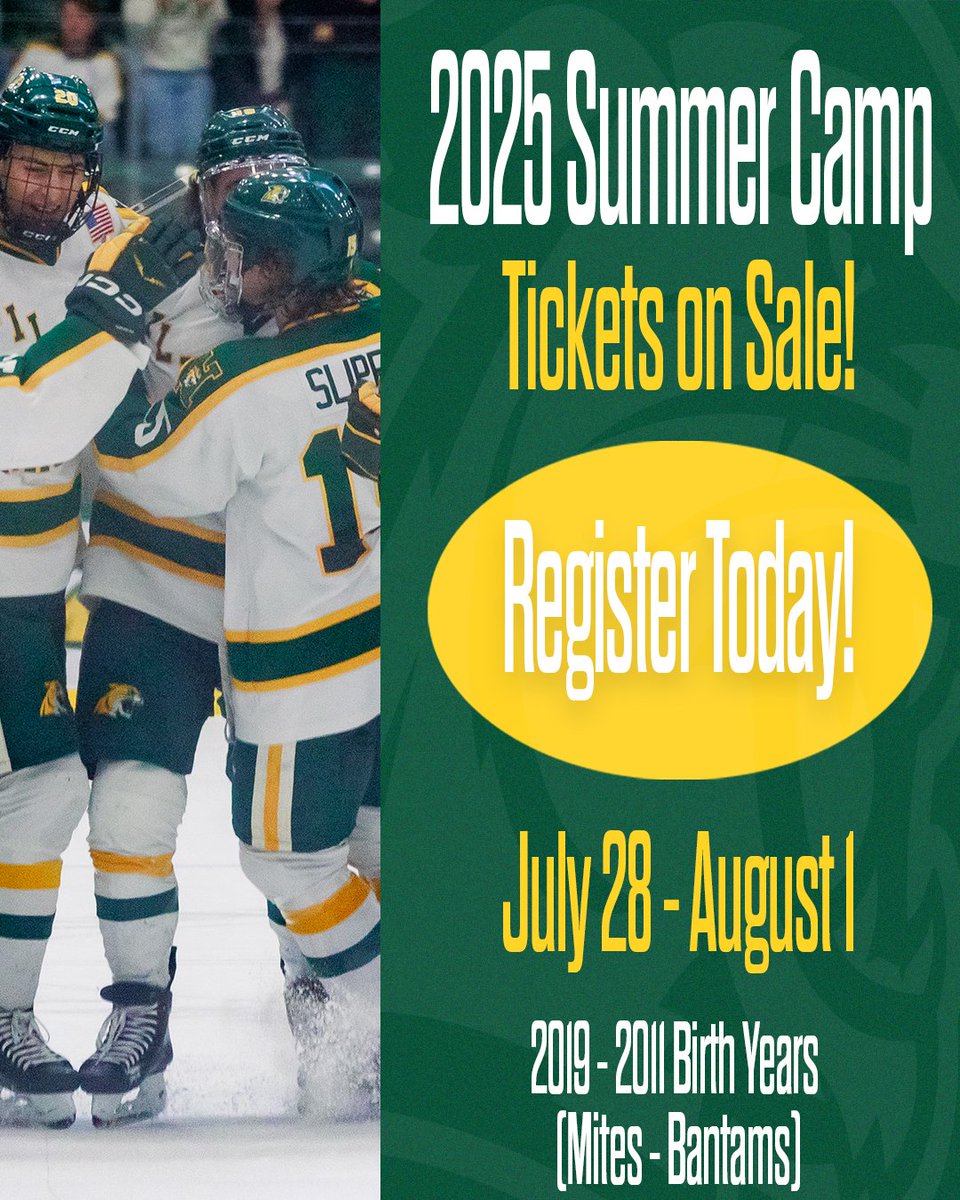 Registration for our 2025 NMU Summer Hockey Camp is now OPEN! 

Register today 🎟️ nmu.universitytickets.com/w/event.aspx?i…

#NMUwildcats