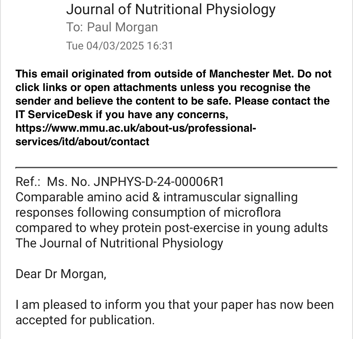 Paul Morgan (@_paulmorgan) on Twitter photo 🚨 Paper accepted in the inaugural Journal of Nutritional Physiology (The Physiological Society). Full paper to come. Huge thanks to a brilliant team <a href="/jedd_pratt/">Jedd Pratt</a> <a href="/JordanAcheson/">Jordan Acheson</a> <a href="/a_lazaratou/">Anna Lazaratou</a> <a href="/OllyWitard/">Oliver Witard</a> <a href="/Sale_ExNut/">Craig Sale</a> <a href="/Sarkomere/">Showmethedata</a> <a href="/ChurchwardVenne/">Tyler Churchward-Venne</a> <a href="/Hearris/">Mark Hearris</a> <a href="/nathanhodson5/">Nathan Hodson</a> and others. 🚨 Paper accepted in the inaugural Journal of Nutritional Physiology (The Physiological Society). Full paper to come. Huge thanks to a brilliant team <a href="/jedd_pratt/">Jedd Pratt</a> <a href="/JordanAcheson/">Jordan Acheson</a> <a href="/a_lazaratou/">Anna Lazaratou</a> <a href="/OllyWitard/">Oliver Witard</a> <a href="/Sale_ExNut/">Craig Sale</a> <a href="/Sarkomere/">Showmethedata</a> <a href="/ChurchwardVenne/">Tyler Churchward-Venne</a> <a href="/Hearris/">Mark Hearris</a> <a href="/nathanhodson5/">Nathan Hodson</a> and others.