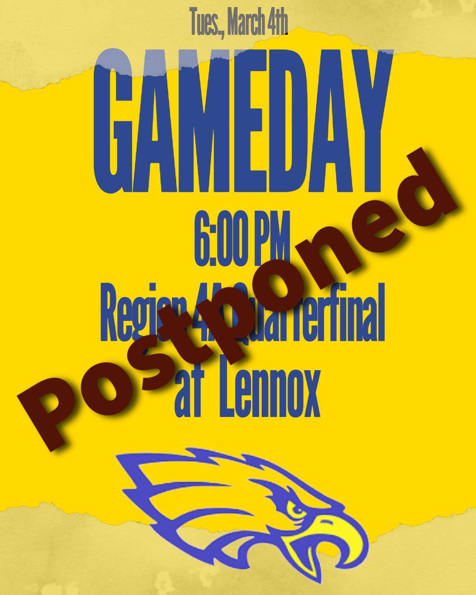 The game has been postponed to Thursday, Mar. 6th