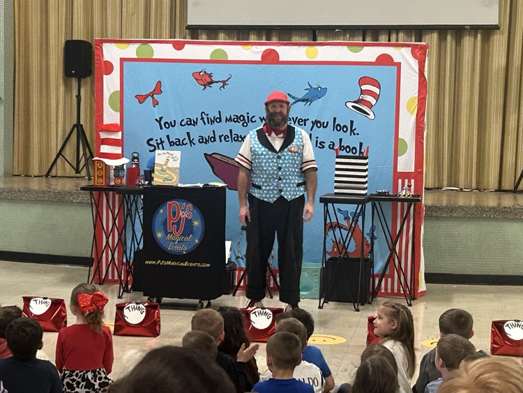 WestsideEl's tweet photo. A BIG thank-you to our FRYSC for providing a fantastic assembly for Read Across America! PRE-K -2nd grade enjoyed a Seuss-themed presentation this afternoon. https://t.co/zcTDXJUKFT
