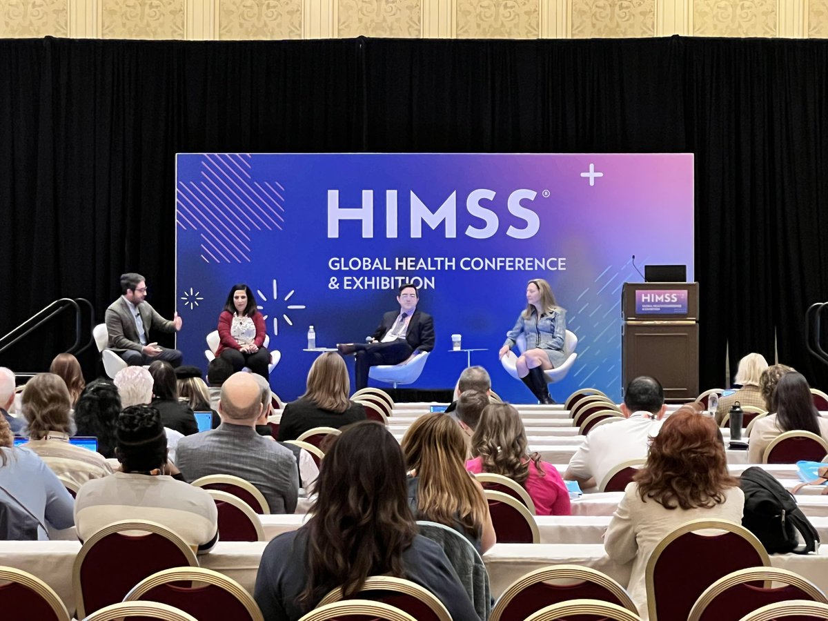 Great panel on Clinician #burnout and #AI (and other alternatives) to combat it

<a href="/MdDeepti/">Deepti Pandita, MD, FACP, FAMIA</a> AnwarJebran DeborahEdberg jonahfeldman
<a href="/HIMSS/">HIMSS</a>