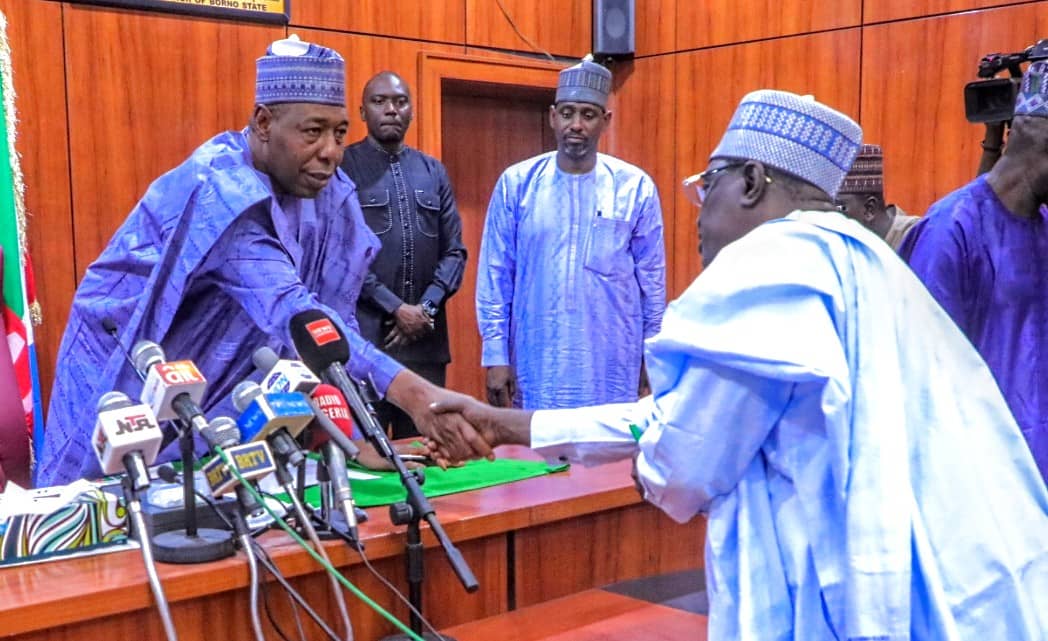 Governor Borno (@govborno) on Twitter photo .<a href="/ProfZulum/">Prof. Babagana Umara Zulum</a> Swears in Head of Service, Harps on Civil Servants Training.. facebook.com/share/p/12KDJD… .<a href="/ProfZulum/">Prof. Babagana Umara Zulum</a> Swears in Head of Service, Harps on Civil Servants Training.. facebook.com/share/p/12KDJD…