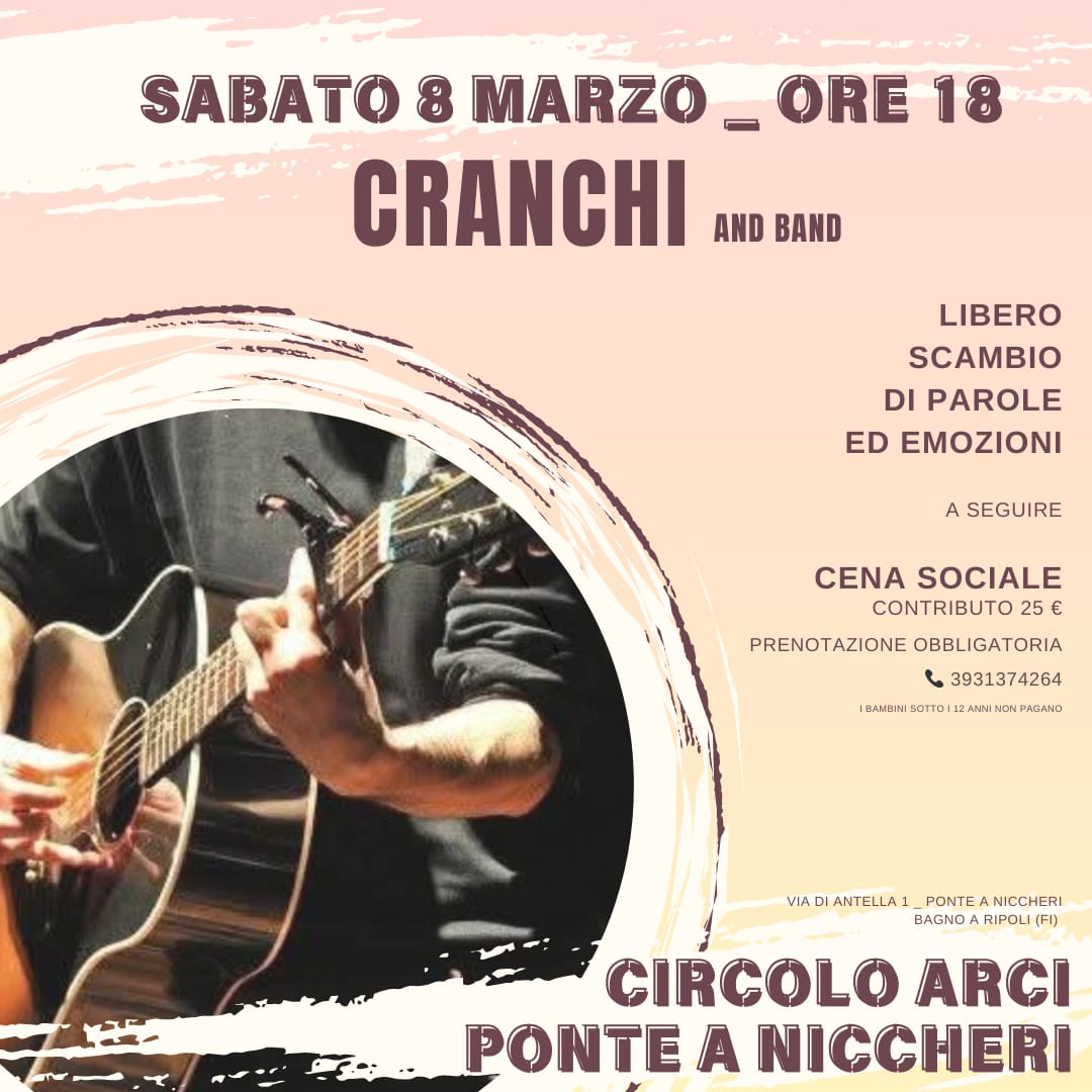 massicranchi's tweet photo. Sabato 8 marzo sono a Bagno a Ripoli (FI) dagli amici del circolino di Ponte a Niccheri. https://t.co/GFQi5hOtwr
