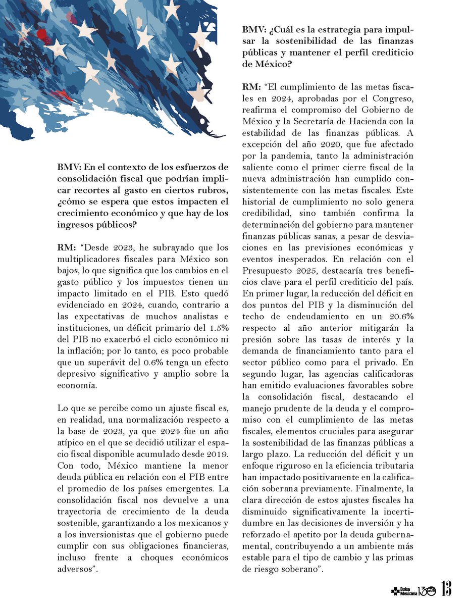BMVMercados's tweet image. ¿Cómo impactará el Plan México en el comercio con EE. UU.? Este plan busca mayor estabilidad y predictibilidad en el mercado. @RodMariscal, Economista en Jefe de la @Hacienda_Mexico, analiza los retos y oportunidades.
Lee más: 🔗bmv.com.mx/docs-pub/ASSET…
#Economía #Comercio…