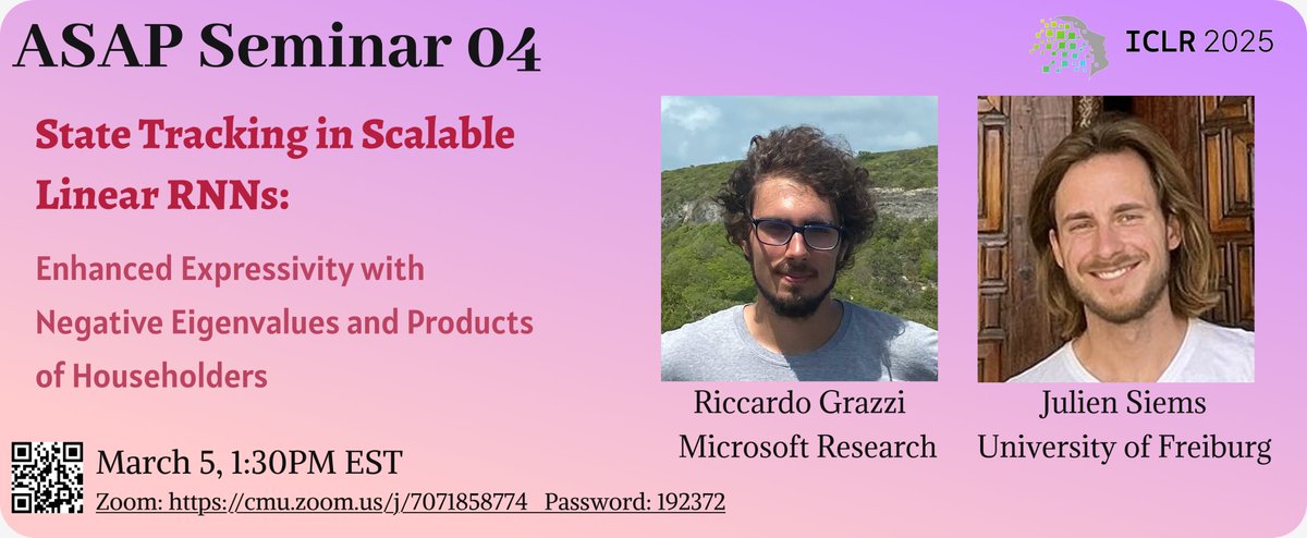 There is a fundamental tradeoff in parallelism vs expressiveness. Linear RNNs (Mamba/GLA) lack "true" recurrence, limiting them to NC0 complexity. ASAP 04 (tomorrow 1:30pm EST) will explore *scalable* linear RNNs that enhance state tracking while maintaining parallelism!
