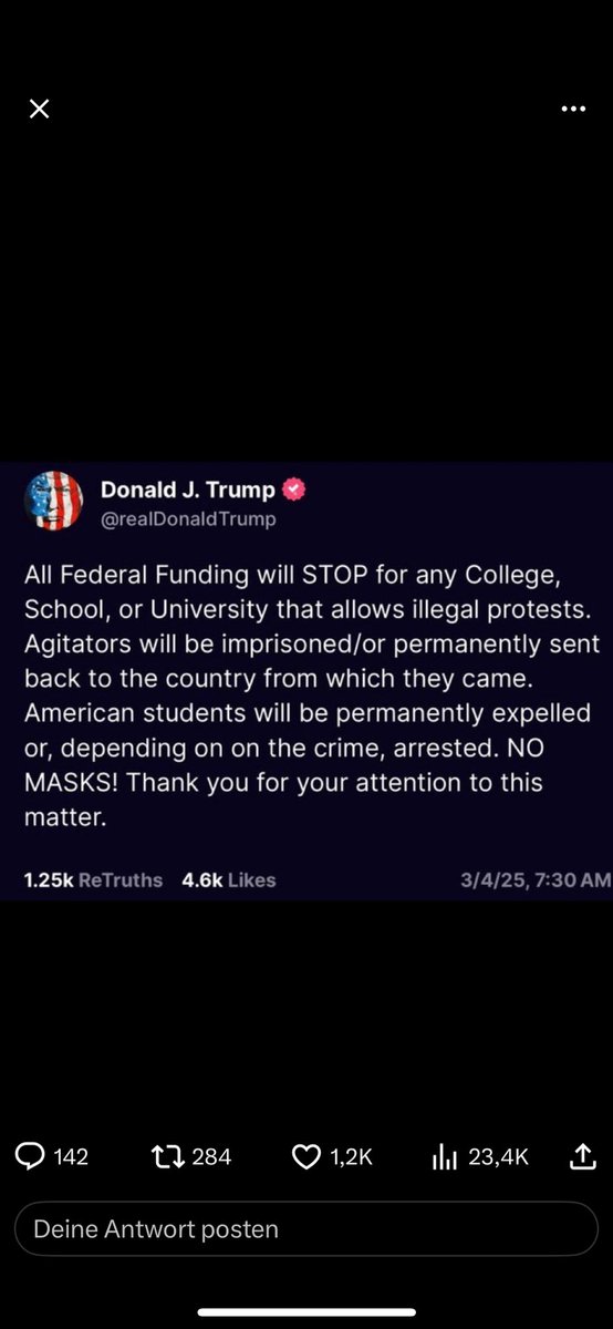 Und die Amerikaner erzählen uns, bei uns sei die Meinungsfreiheit eingeschränkt. Es ist so lachhaft  #Trump #Vance #Meinungsfreiheit