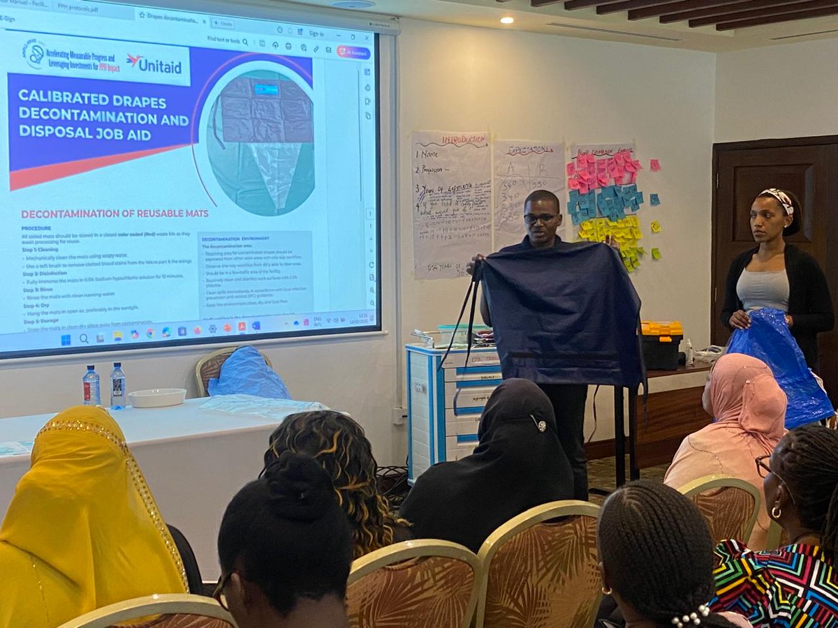 The ripple effects of the <a href="/EmotiveTrial/">E-MOTIVE Trial</a> are getting stronger! <a href="/arricoomarasamy/">Prof Arri Coomarasamy OBE MBChB MD FRCOG FMedSci</a>'s gave everyone an opportunity to innovate especially the young health care workers, Kenya is now using reusable calibrated drapes—with biodegradable options on the way!  #MaternalHealth #Innovation