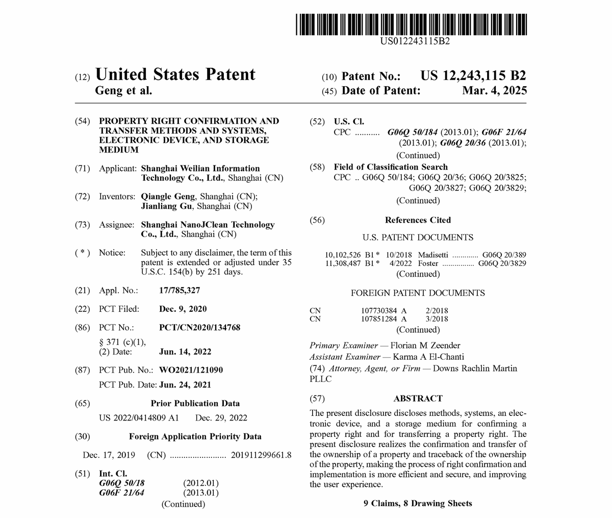 APRIL5TRAWBERRY's tweet photo. #VeChain has secured another US patent on 4 March 2025 via its subsidiary #NanoJClean
"Property Right Confirmation & Transfer Methods, Systems, Electronic Device, & Storage Medium"
Another win 🥰😇
#blockchain #tech $vet #vefam #propertyright https://t.co/cwMmJwHTPg