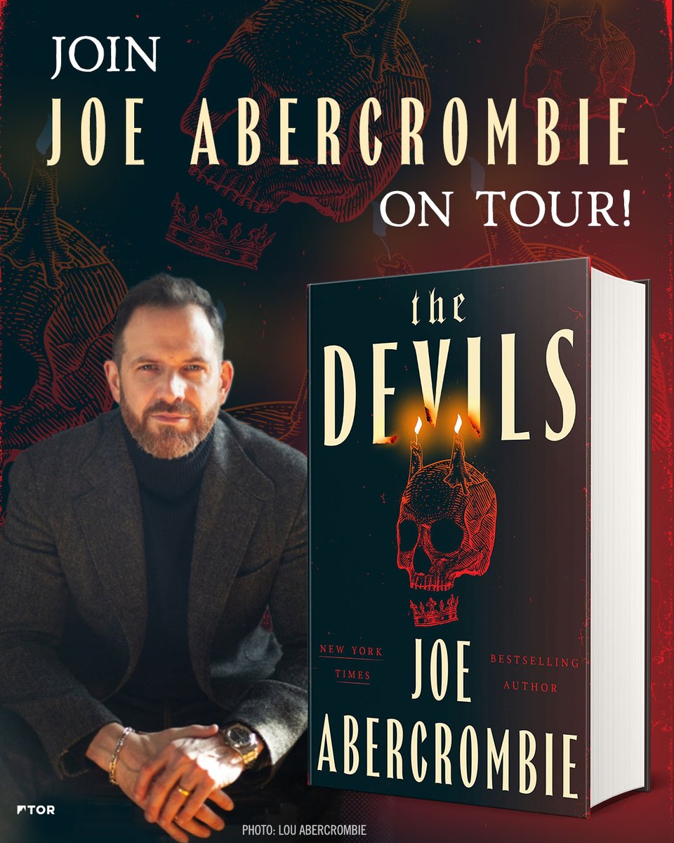 ❤️‍🔥TOUR ANNOUNCEMENT ❤️‍🔥

Join <a href="/nytimes/">The New York Times</a> bestselling author <a href="/LordGrimdark/">Joe Abercrombie</a> on tour to discuss his latest epic fantasy novel, #TheDevils!

🔗 Check out the full tour details via <a href="/reactormag/">Reactor Magazine</a>: bit.ly/43lgUQQ